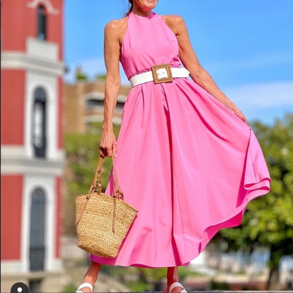 Nwt zara poplin halter midi dress - Picture 4 of 6